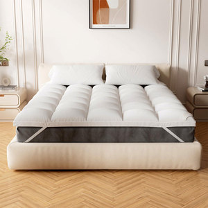Surmatelas en mousse à mémoire de forme rafraîchissant et imperméable, matelassé, léger, couche de literie en tissu doux, confortable, accessoire de chambre à coucher - Product Image 1