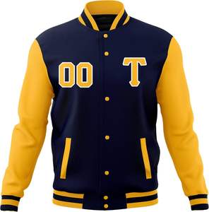 Dernier produit grande taille blouson de baseball pour hommes prix bon marché patchs personnalisés logo de broderie veste universitaire Letterman pour hommes - Product Image 3