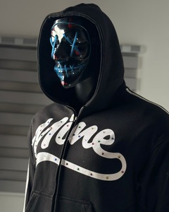 Ensemble sweat-shirt et pantalon de survêtement à capuche surdimensionné en coton 100% à fermeture éclair intégrale, brodé de pierres multicolores, lavage à l'acide, strass, vente chaude - Product Image 4