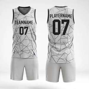 Ensemble d'uniformes de basketball avec impression de logo personnalisé, dernier design, maillot de basketball pour hommes en polyester respirant, uniforme de basketball pour hommes - Product Image 5