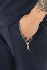 Shorts et polo personnalisés avec logo, ensemble de survêtement avec fermeture éclair 1/4, logo personnalisé avec broderie, ensembles de survêtement courts pour hommes - Product Image 4