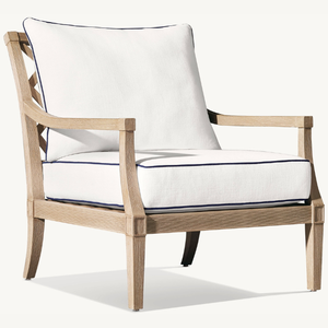 Meubles d'extérieur : chaise simple en teck avec coussin sur l'assise, style moderne, durable - Product Image 5