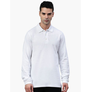 Camiseta de manga larga personalizada de alta calidad con cuello redondo, camiseta de barra larga promocional de poliéster barata en blanco liso para hombre - Product Image 4