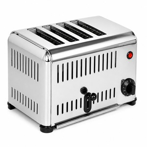 Grille-pain électrique commercial à quatre fentes 220V 2kW en acier inoxydable pour petit-déjeuner occidental et cuisine de restaurant - Product Image 1
