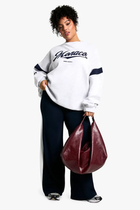 Sweat-shirt surdimensionné pour femme de qualité supérieure, en polaire, avec impression de logo personnalisée, vêtement décontracté d'hiver, pull en polyester/coton - Product Image 2