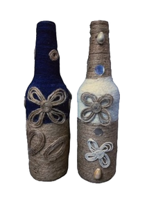 Nouvelle bouteille en Jute et herbe de mer, Look moderne, élégante pour la maison, décoration d'hôtel, utilisation artistique et belle qualité, bouteille en Jute - Product Image 4