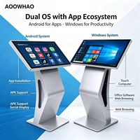 AOOWHAO OEM ODM Kiosco de Información de Autoservicio con Pantalla Táctil IR 4K de 32 Pulgadas, Horizontal, para Centros Comerciales y Salas de Exposiciones