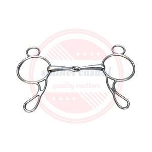 โลโก้ที่กําหนดเองและขนาดสแตนเลสปากม้าปิดปาก Snaffle/คุณภาพระดับพรีเมียมสบายขี่ม้า Snaffle - Product Image 6