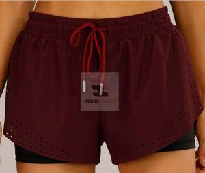 2025 Short double couche Yoga Gym Sport Pants Leggings taille haute - Product Image 5