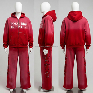 Conjunto de Chándal con Capucha para Hombre con Logotipo Personalizado, 100% Algodón, Ropa Urbana Informal - Product Image 2