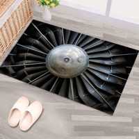 Tapis imprimé motif turbine d'avion - Tapis moderne antidérapant pour la décoration intérieure, tapis en chenille
