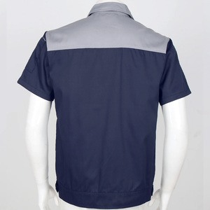 Chemise de travail personnalisée de haute qualité pour hommes avec impression de logo, broderie, uniforme à manches courtes, vêtements, fourniture d'usine OEM - Product Image 5