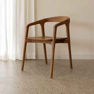 Silla de comedor con brazo de teca sólida de estilo moderno para uso en cocina en apartamentos, hogar, Hotel, restaurante, muebles - Product Image 2