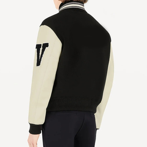Vestes universitaires à manches en cuir rouge boutonné sur mesure pour hommes blouson bombardier grande taille vestes de baseball - Product Image 6