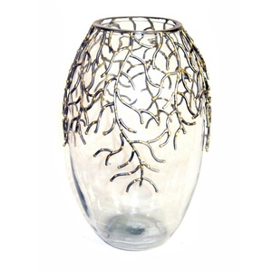 Jarrones de Metal de diseño moderno contemporáneo, decoración del hogar de primera calidad, soportes de flores, centro de mesa de boda de estilo lujoso - Product Image 1