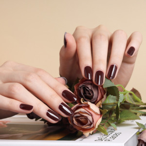 ShineB ColorMe Gel Nail Strips #2 French Bordeaux, Sticker Manicure Art Press On como ser tratado en un salón Best Korea Design - Product Image 3