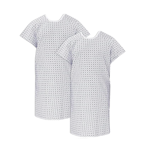 Vestido de paciente hecho a medida Vestido de paciente de hombro abierto de hospital Vestido de paciente de hospital de manga corta - Product Image 4