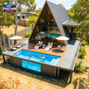 Shipping Container Fiberglass in Ground Pool Corrosion Resistant UV Resistant Outdoor Accessories - Product Image 3