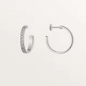 Round Cut Moissanite <b>Cute</b> C Style Hoop <b>Earrings</b> for Women - Product Image 5