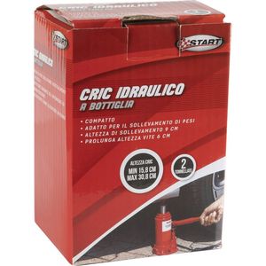 Martinetto idraulico a bottiglia in acciaio e ferro da 2T per sollevamento auto, capacità 3 tonnellate - Product Image 1