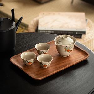 Petite Assiette de Service en Bois d'Acacia de f s international - Product Image 5