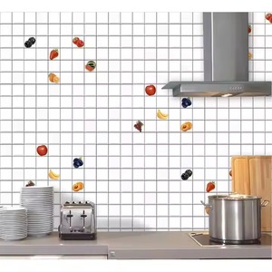 กระเบื้องเซรามิคเคลือบเงาขนาด30x45ซม. 300X450มม. สีขาวทันสมัยสำหรับตกแต่งห้องครัวห้องน้ำและในร่ม - Product Image 1