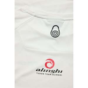 Maglietta Tecnica Alinghi Bianca Slim Fit 100% Poliestere Jersey Seta Ghiaccio con Design Stampato a Schermo a Tinta Unita - Product Image 4