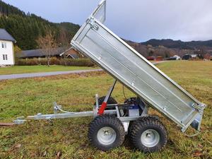 Remorque à benne hydraulique avec mécanisme de basculement pour le transport agricole, niveau de sécurité élevé - Product Image 3