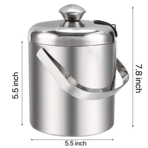 Cubos de champán negros con forma de sombrero 2024, enfriadores pequeños de Metal, cubo de hielo de lujo de acero inoxidable con soporte de trípode de metal - Product Image 4