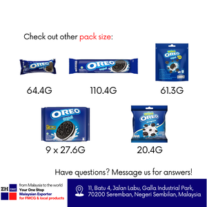 Bánh quy Oreo Mini vị Vanilla nguyên bản 20.4g, gói tiết kiệm, bánh quy nhỏ vị socola kem vani, halal, Mondelez Malaysia, giá rẻ - Product Image 4