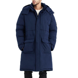 Chaqueta larga acolchada personalizada con diseño de logotipo personalizado informal de invierno 2024 para hombre con servicio OEM - Product Image 3