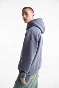 Wholesale 100% Cotton <b>Men's</b> Oversized Pullover <b>Hoodie</b> for <b>Purple</b> Haze Color Thermal Winter Style Solid Pattern Custom Logo Print - Product Image 5