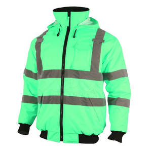 เสื้อขนแกะโพลีเอสเตอร์100% มีฮู้ดสำหรับผู้ชายเสื้อมีฮู้ด Hi VIS สะท้อนแสงสำหรับฤดูหนาว - Product Image 2