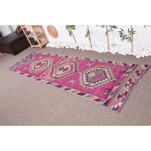 Alfombra turca Vintage estilo bohemio 2,9X9,7 pies tejido plano Material de lana Patchwork para decoración para sala de estar Uso de pasillo látex - Product Image 1