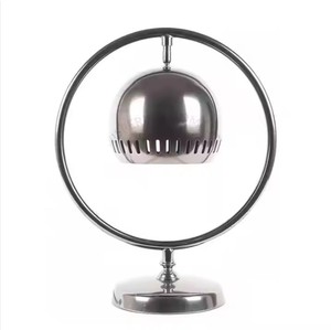 Lámpara de noche de escritorio para decoración de Hotel de lujo, diseño de corte láser de acero inoxidable, lámparas de mesa de Metal dorado con pantalla blanca - Product Image 2