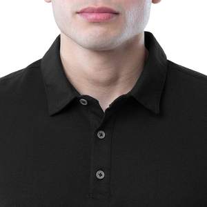 Polo para hombre personalizado al por mayor ajustado informal de algodón y poliéster con diseño transpirable y logotipo personalizado - Product Image 3