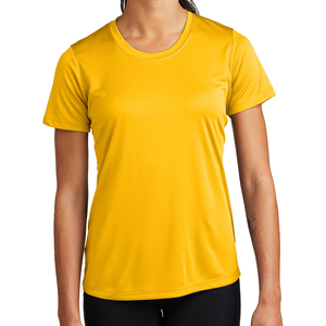 OEM Jogging Wear Camisetas cuello redondo señoras transpirable 100% poliéster camiseta mujer verano correr camiseta Mujer - Product Image 3