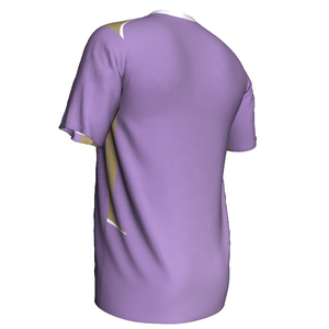 เสื้อฟุตบอลคอวีสีม่วงสำหรับผู้ชาย แขนสั้น ผ้าโพลีเอสเตอร์ ระบายเหงื่อได้ดี ชุดกีฬาสำหรับผู้ใหญ่ ทรงปกติ ใส่ได้ทุกฤดู - Product Image 2
