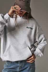 Sudadera con capucha antiarrugas y transpirables para mujer, Sudadera con capucha de reinicio de gran tamaño de Marga gris de calidad superior para mujer, Sudadera con capucha de gimnasio - Product Image 3