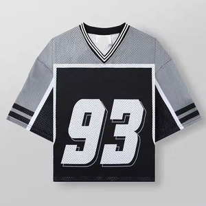 Maillot de rugby américain unisexe de haute qualité, imprimé, respirant, en maille, anti-bactérien, pour équipe sportive, personnalisable OEM - Product Image 4