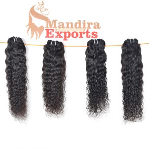 100% paquets vierges bruts non transformés à cuticule alignée extensions de cheveux humains indiens de temple bouclé noir naturel - Product Image 3