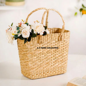 Recién llegado, cestas de almacenamiento de ratán decorativas para cocina y uso doméstico, forma rectangular, juego ecológico hecho a mano de 2 - Product Image 4