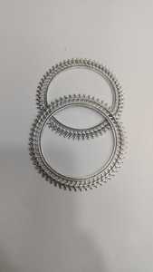 5 ITALIAN STERLING SILVER GREEK LEAF PATTERN <b>BRACELET</b> WITH CUBIC ZIRCON Jarman Silvar - Product Image 4