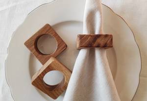 Ronds de serviette, ronds de serviette en rotin, ronds de serviette en osier, décor de table - Product Image 6