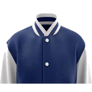 Veste universitaire en cuir véritable sur mesure, vente en gros d'usine, conception OEM, respirante, coupe-vent, haute qualité, broderie sur le devant pour hommes - Product Image 2