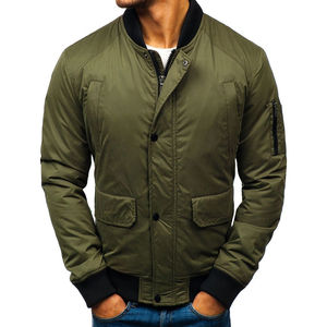 Chaqueta Bomber Clásica para Hombre, Cierre de Cremallera, Ropa Exterior Informal de Moda - Product Image 1