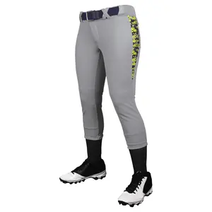 Logo d'équipe personnalisable brodé coupe ajustée couleur vive pantalon de softball entraînement coupe décontractée pantalon de softball longue durée pour jeunes - Product Image 3