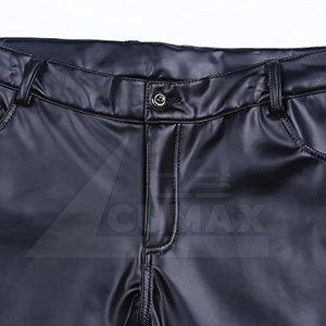 กางเกงหนังผู้ชายลำลองสีทึบ - Product Image 5