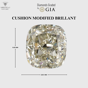 Diamante Natural Real para Joyería, Corte Cojín, 1.00 CT, VVS, 5.50 MM, Color S-T, Certificado, Exclusivo, Venta al por Mayor, SHREERAJ - Product Image 3