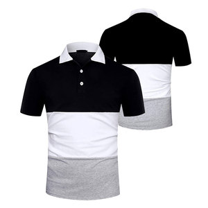 เสื้อโปโลแบบถักสำหรับผู้ชายแห้งเร็วระบายอากาศสีพื้นสำหรับเสื้อโปโลปกพับลงแขนสั้นเป็นมิตรกับสิ่งแวดล้อมออกแบบโลโก้ได้ตามต้องการ - Product Image 4